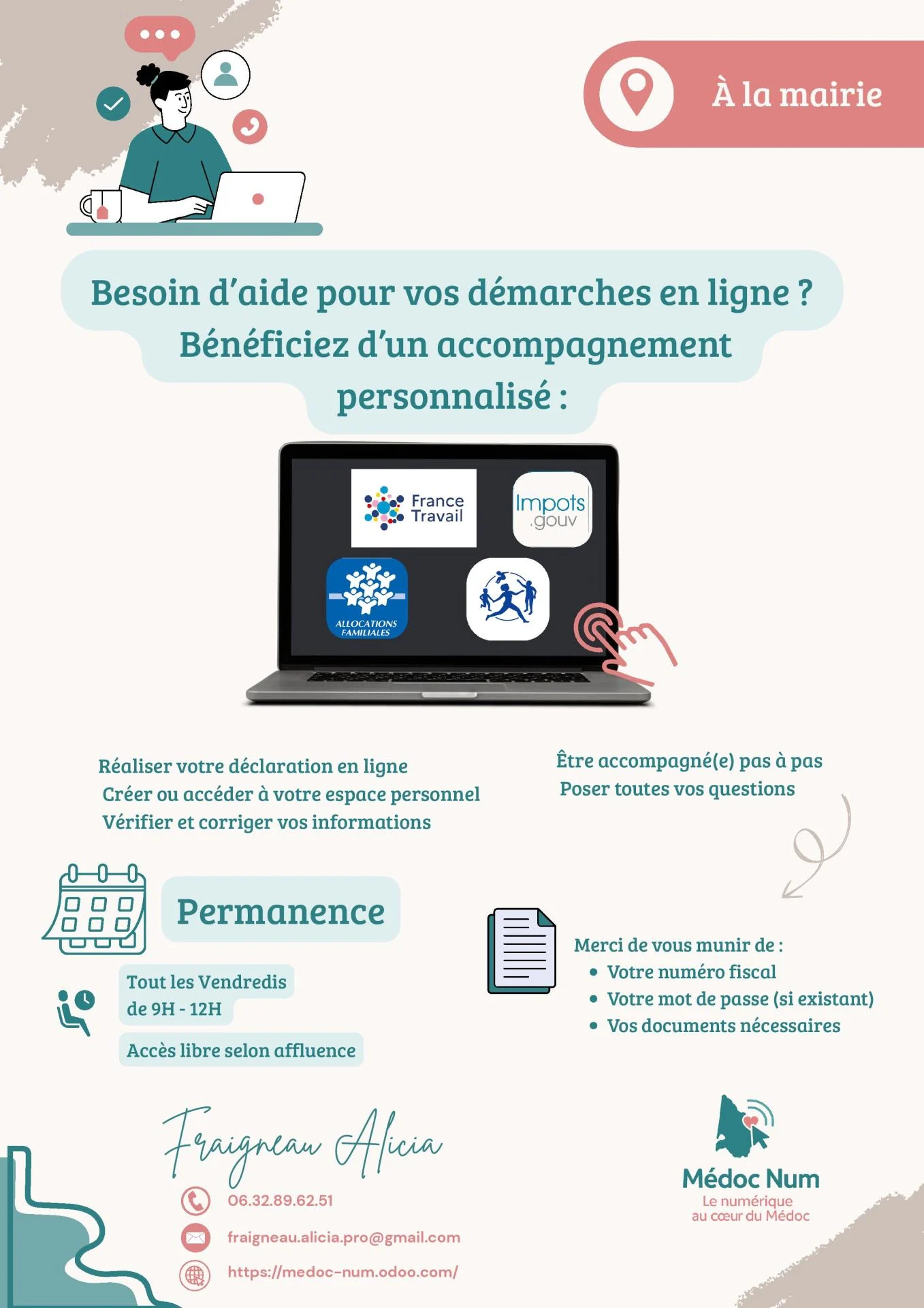 Affiche mairie demi journee